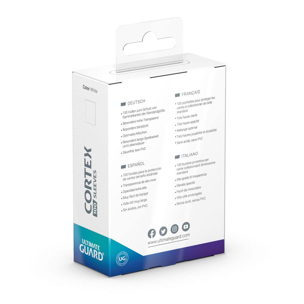 Ultimate Guard Cortex Sleeves Standard Size White (100) - Loaded Dice