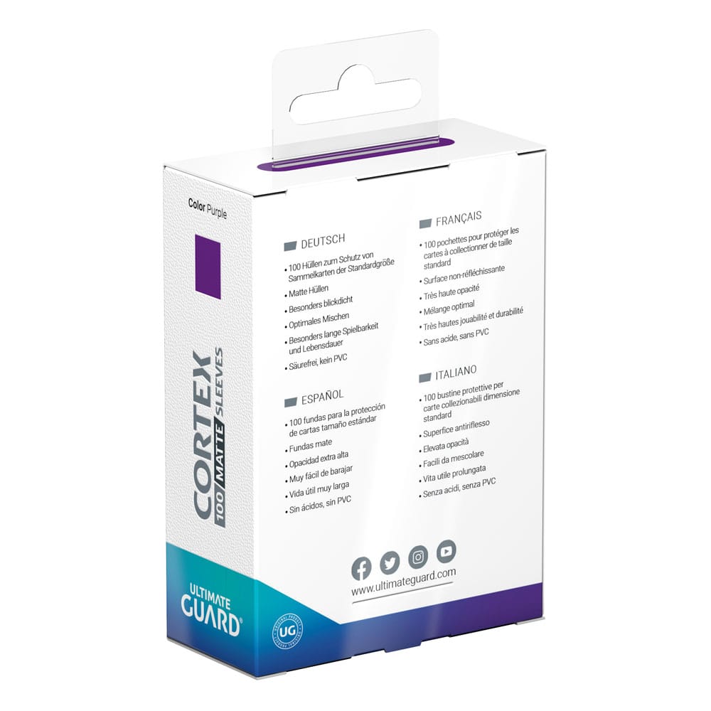 Ultimate Guard Cortex Sleeves Standard Size Matte Purple (100) - Loaded Dice