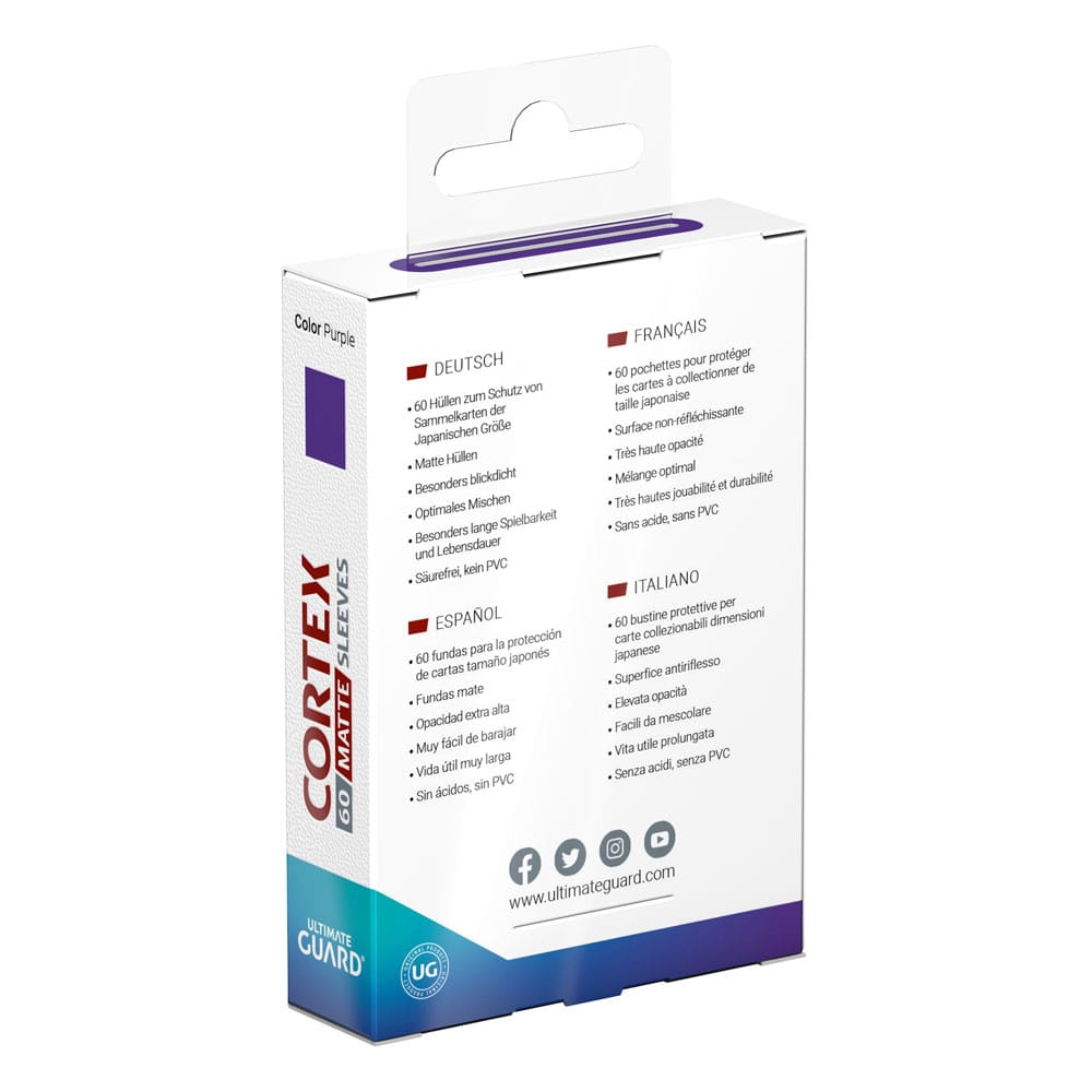 Ultimate Guard Cortex Sleeves Japanese Size Matte Purple (60) - Loaded Dice