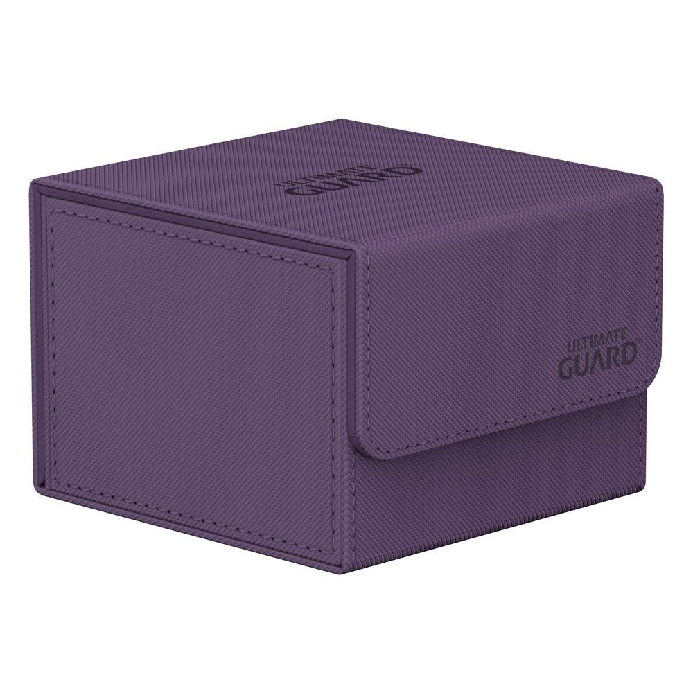 Ultimate Guard Sidewinder 133+ Xenoskin deck box in purple, closed, front angle