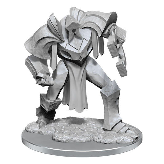 WizKids Critical Role Mage Hunter Golem miniature, unpainted grey sculpt