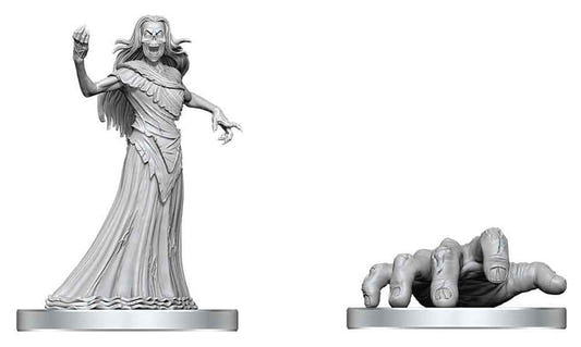 Pathfinder Battles Deep Cuts Giant Crawling Hand & Revenant unpainted miniatures, close-up of both