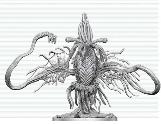 D&D Nolzur's Marvelous Miniatures Elder Thing unpainted miniature, front close-up with tentacles spread