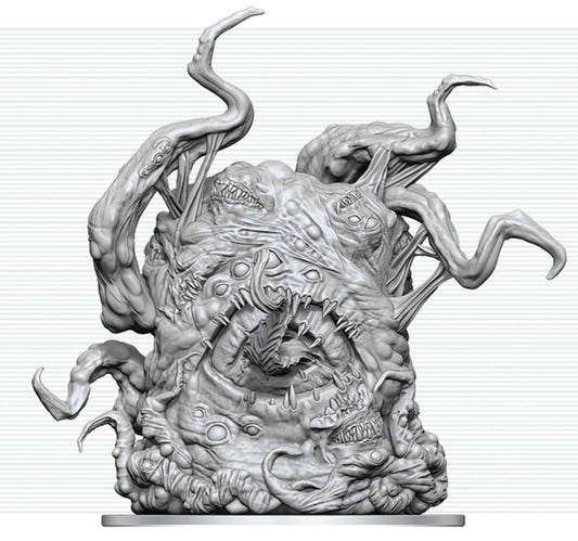 D&D Nolzur's Marvelous Miniatures Shoggoth unpainted miniature, front close-up of tentacled mass