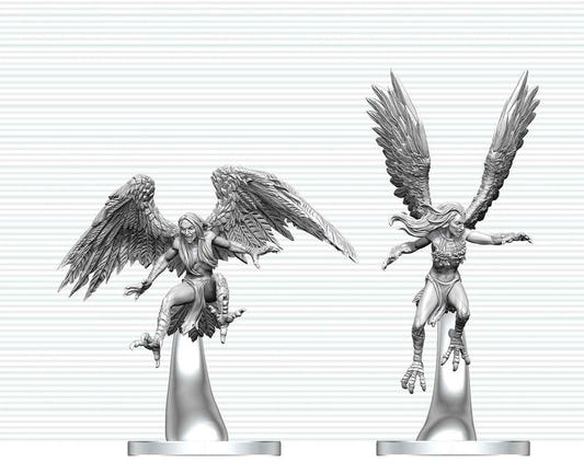 Dungeons & Dragons Nolzur's Marvelous Miniatures Unpainted Miniature Harpies 17 cm