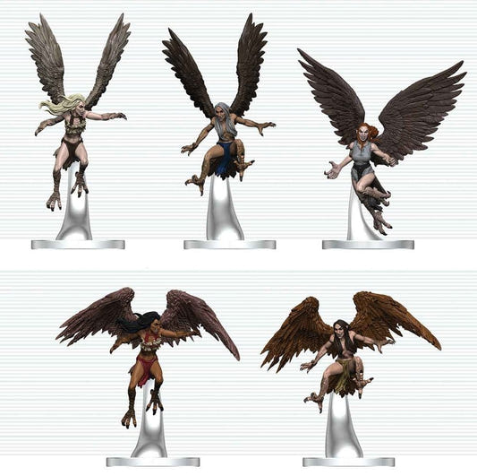 D&D Icons of the Realms Mini Figures Harpy Flock 20 cm