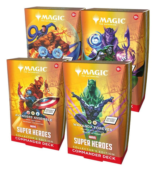 Magic the Gathering Marvel Super Heroes Collector's Edition Commander Decks Case (4) english