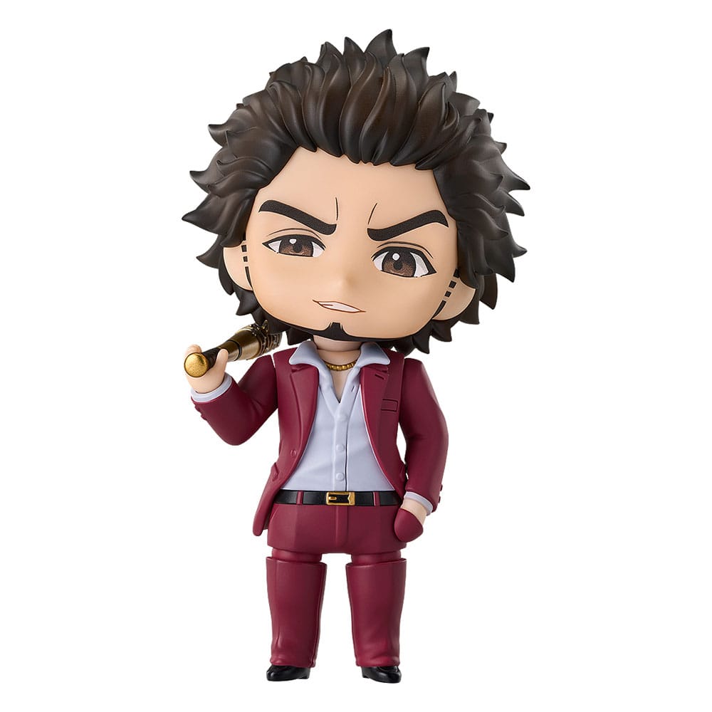 Good Smile Company Yakuza Nendoroid Ichiban Kasuga in red suit with baseball bat on shoulder
