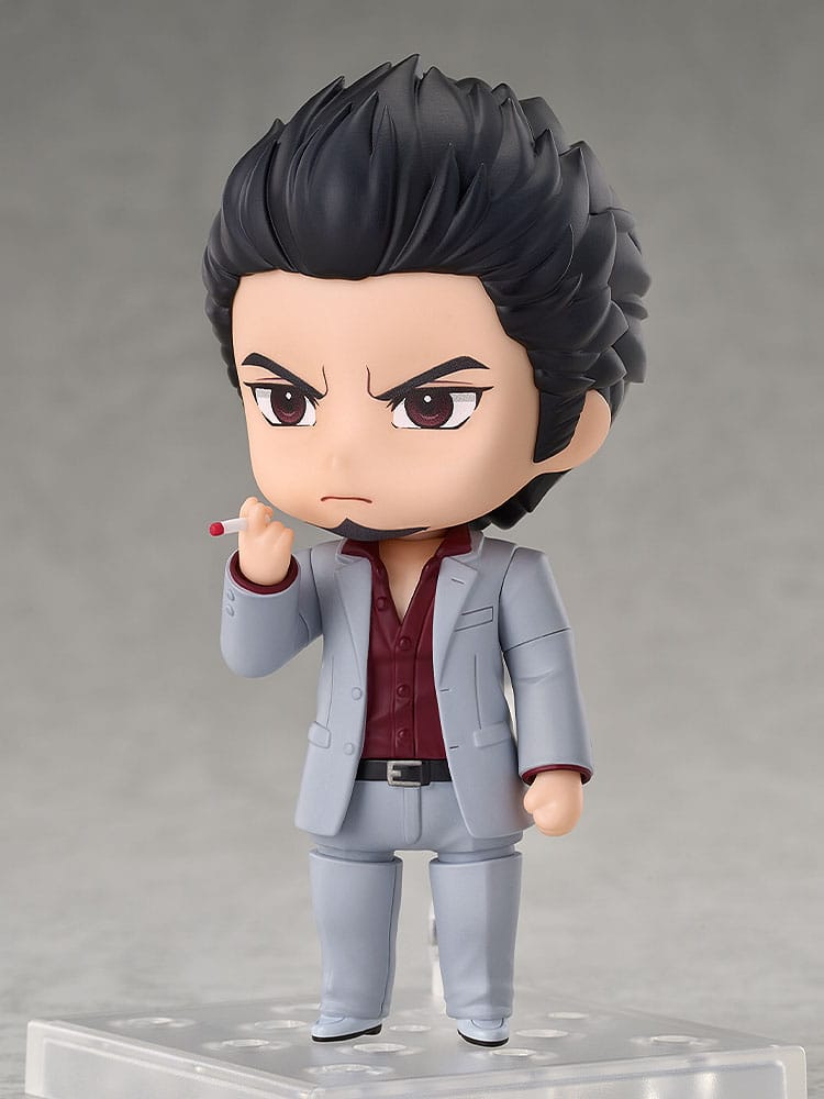 Kazuma Kiryu Nendoroid holding a cigarette up to his mouth
