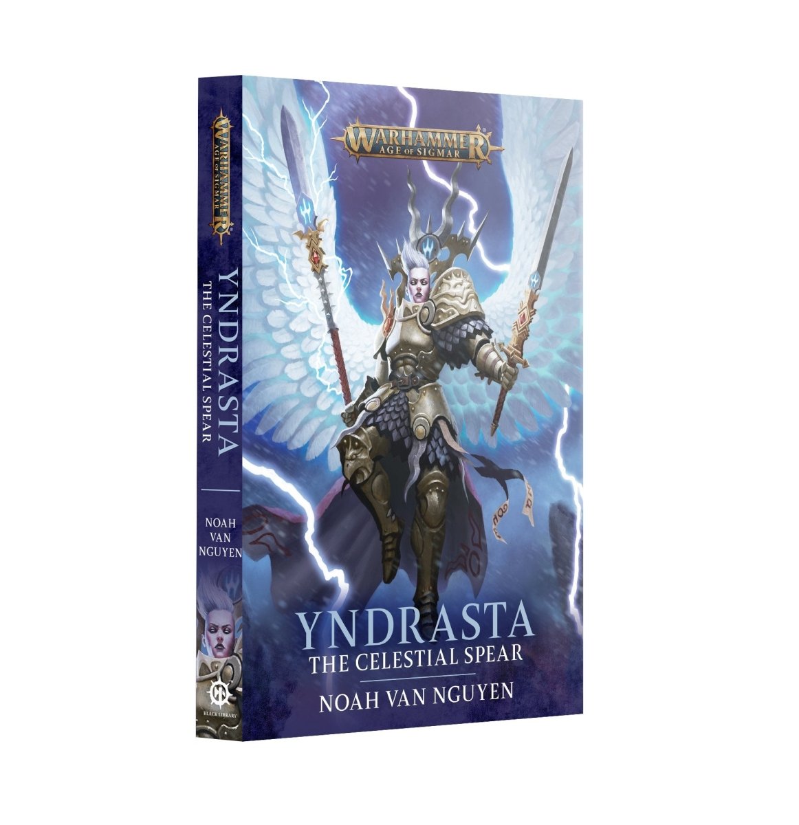 Yndrasta: The Celestial Spear paperback by Noah Van Nguyen, Warhammer Age of Sigmar novel