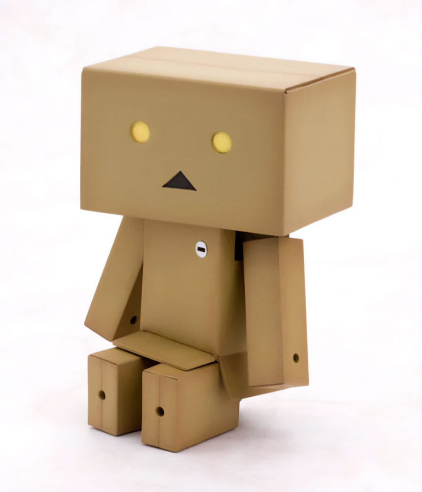 Danboard kit sitting upright with yellow eye parts, front view