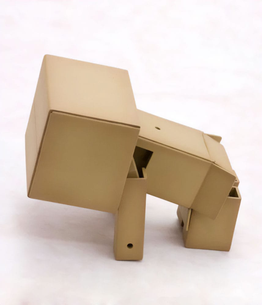 Yotsubato! Danboard kit bending forward, head-down pose