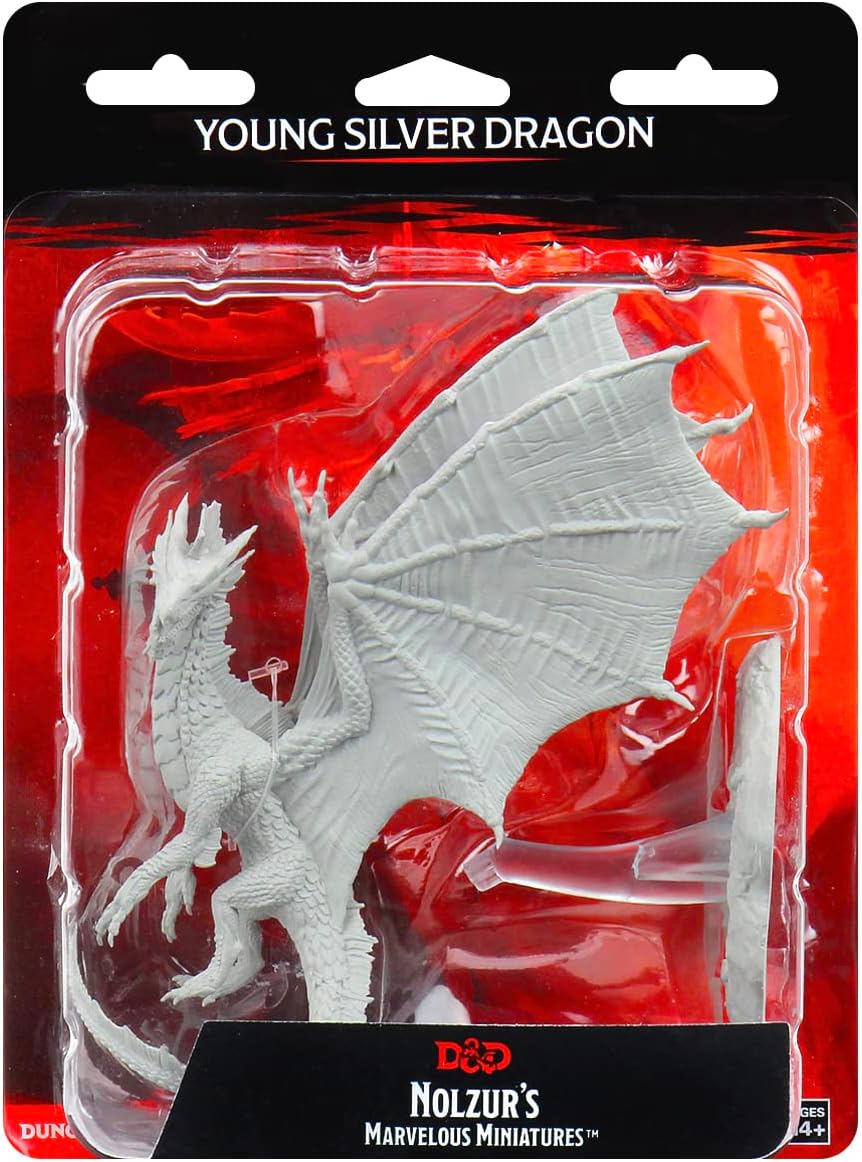 Young Silver Dragon: D&D Nolzur's Marvelous Unpainted Miniatures (W11) - Loaded Dice