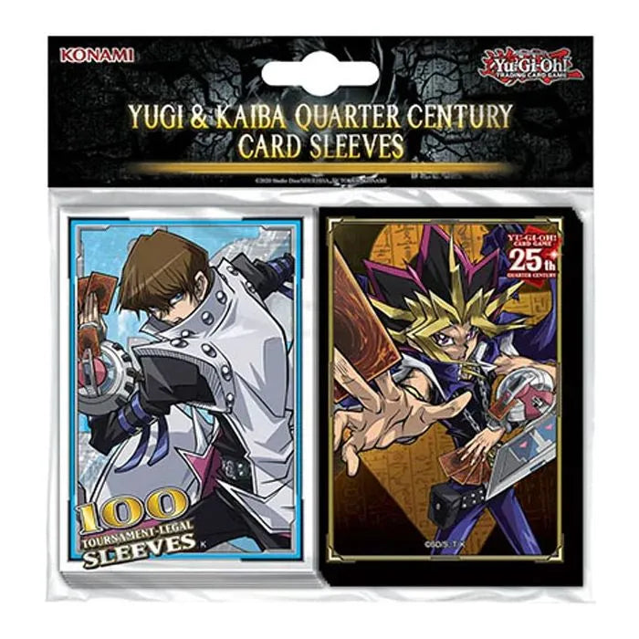 Yu-Gi-Oh! - Yugi & Kaiba Quarter Century Sleeves 100 Pack - Release Date 8/2/24 - Loaded Dice Barry Vale of Glamorgan CF64 3HD