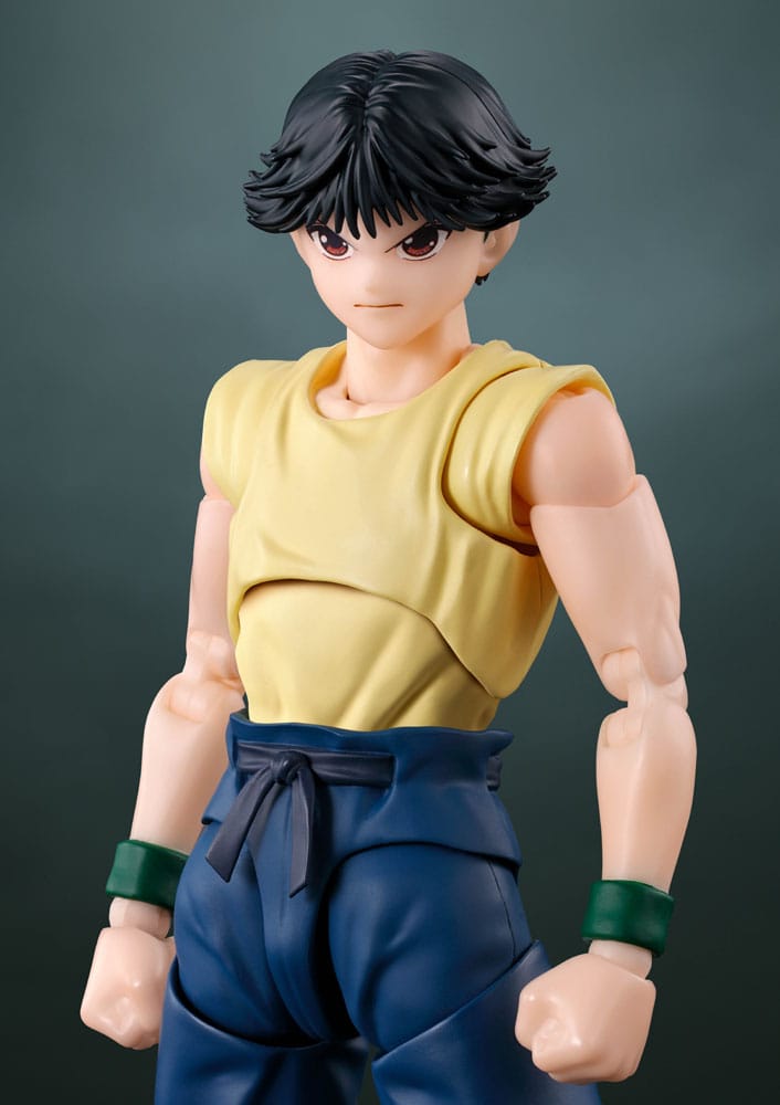 Yu Yu Hakusho S.H.Figuarts Yusuke figure with the alternate loose-hair head, waist-up view