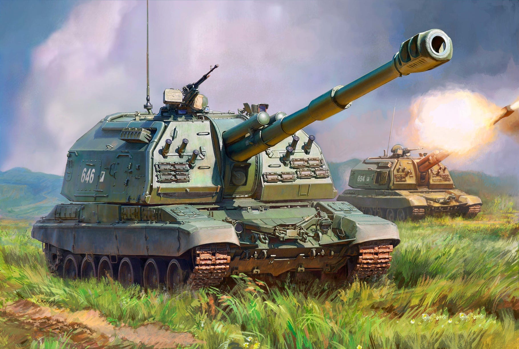 Zvezda 1:35 MSTA Self Propelled Howitzer - Z3630