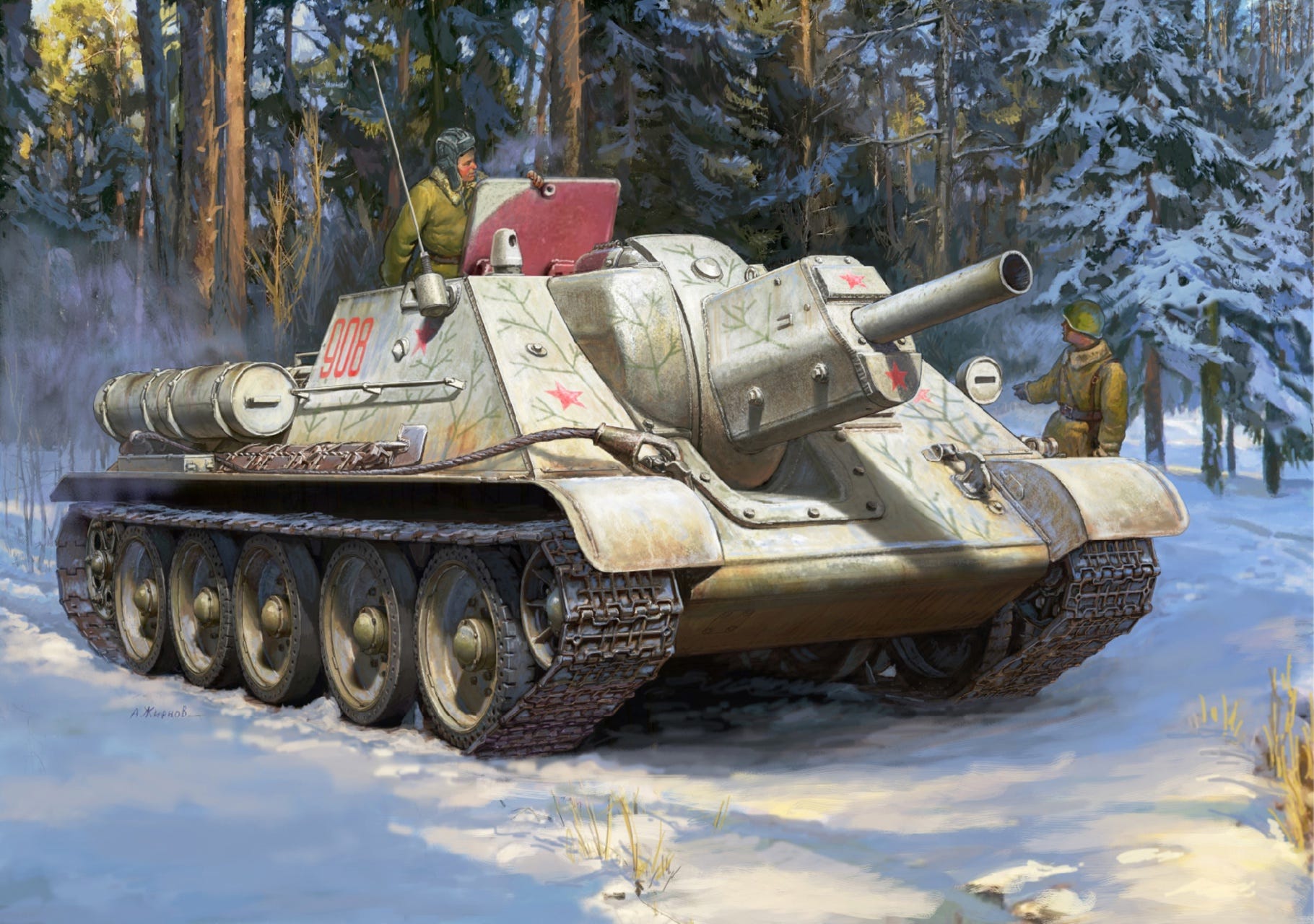 Zvezda 1:35 SU-122 Self Propelled Gun - Z3691