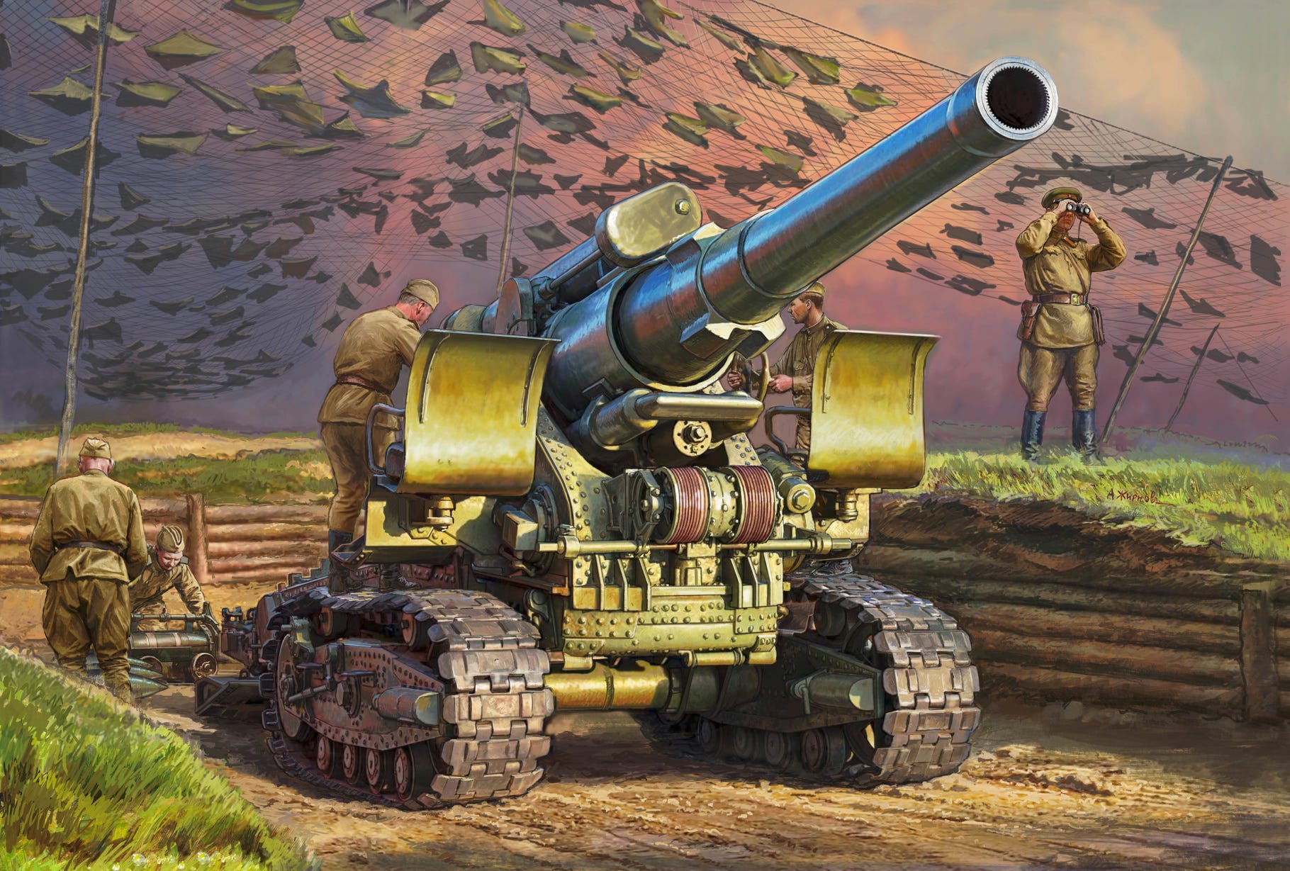 Zvezda 1:35 M1931 (B-4) 203mm Howitzer WWII - Z3704