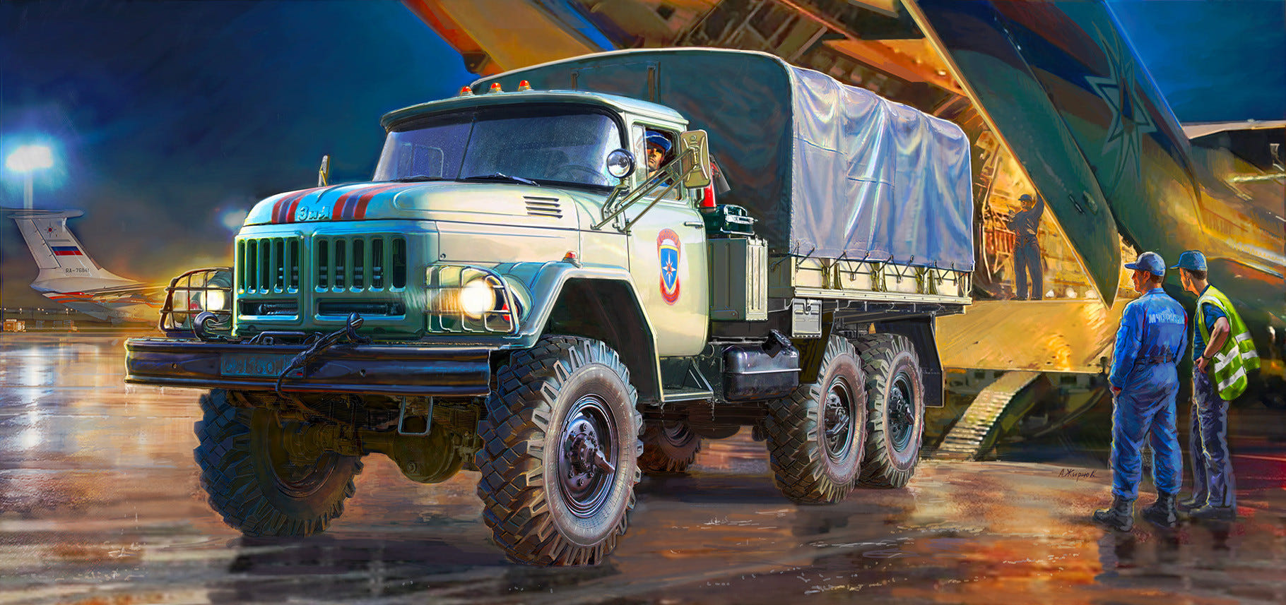 Zvezda 1:35 Russian Army Truck ZiL-131 - Z3706