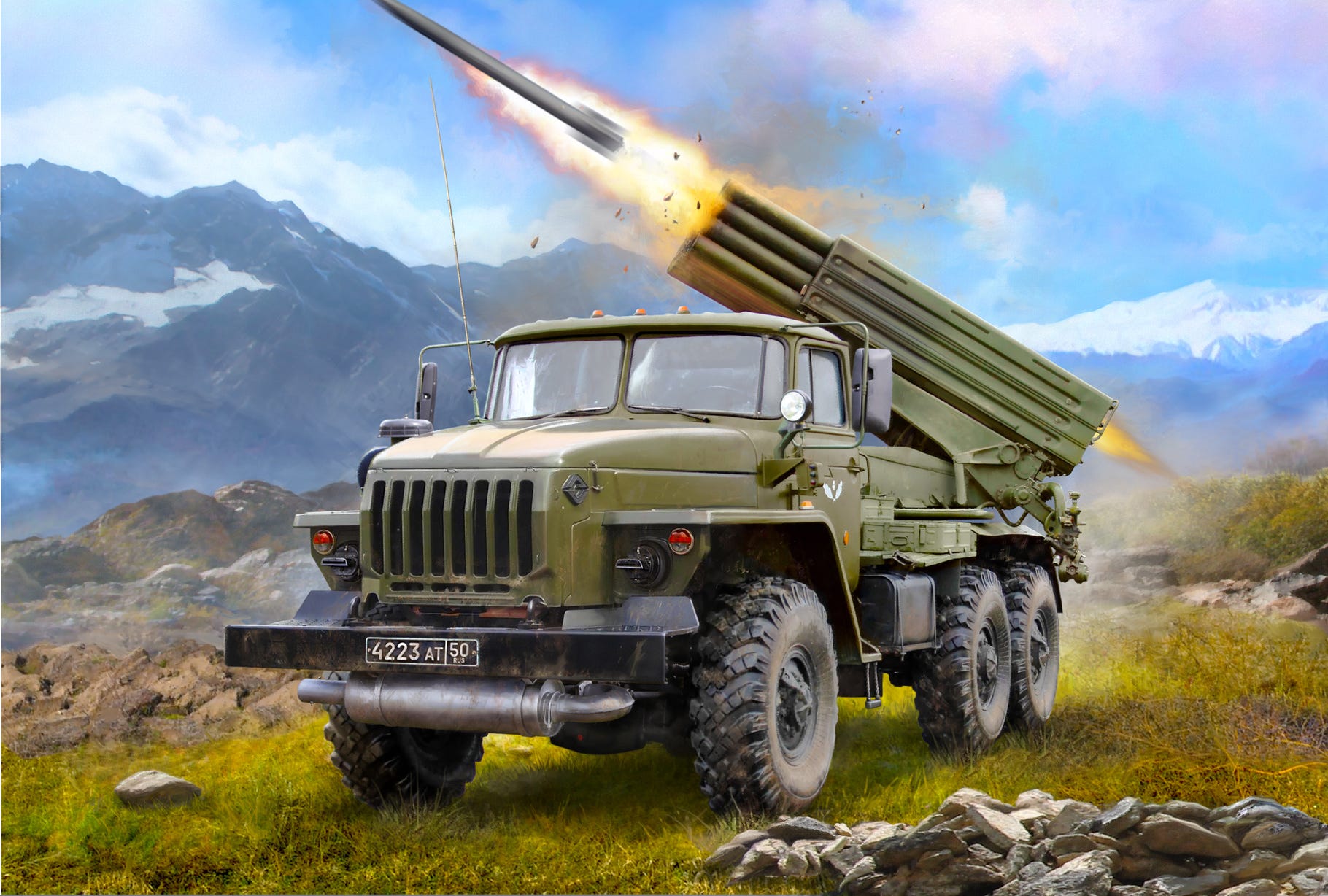 Zvezda 1:72 BM-21 Grad 1 Rocket Launcher - Z5051