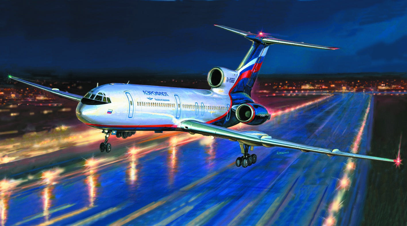 Zvezda 1:144 Tu-154M Russian Airliner - Z7004