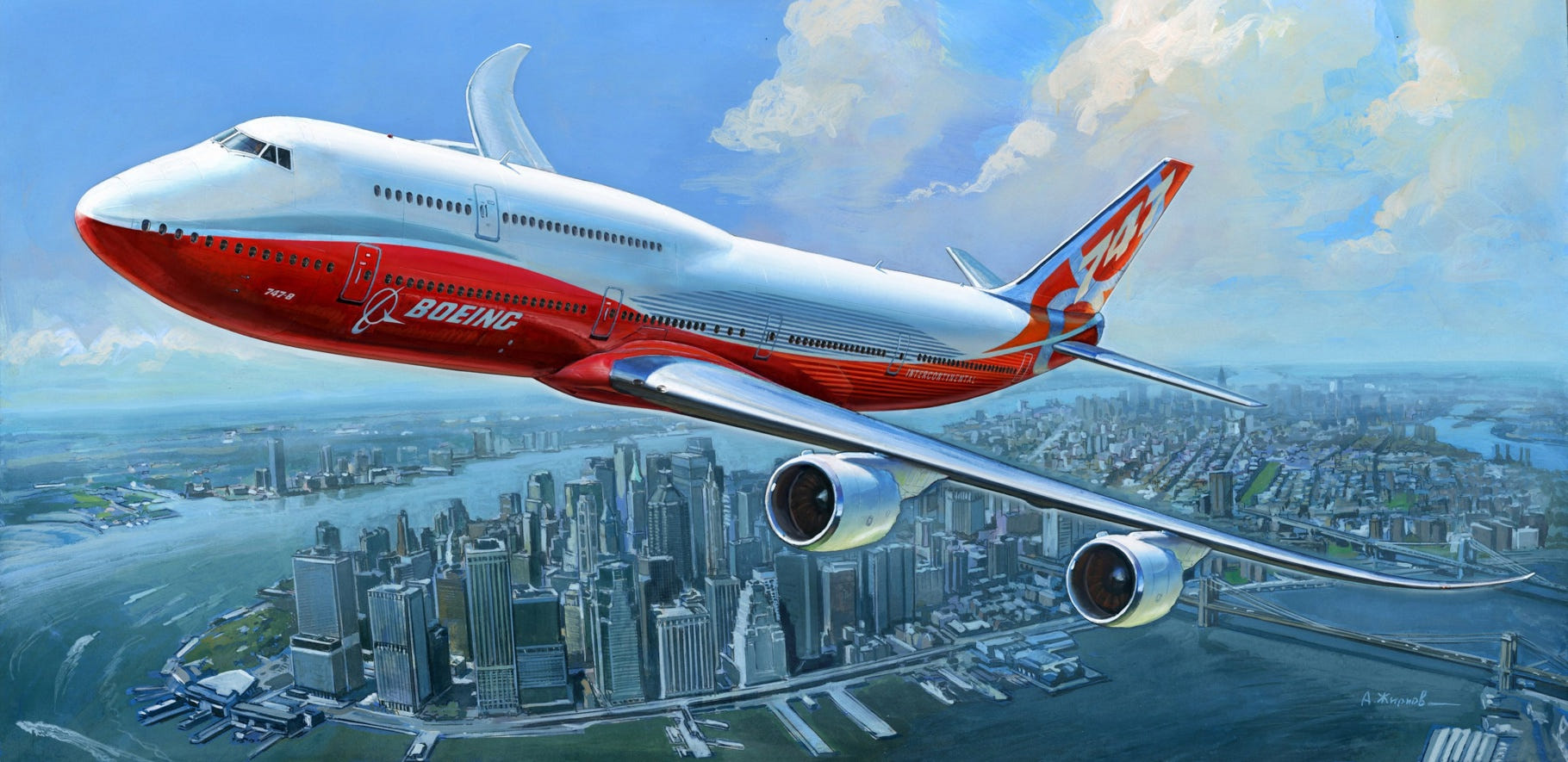 Zvezda 1:144 Boeing 747-8 - Z7010
