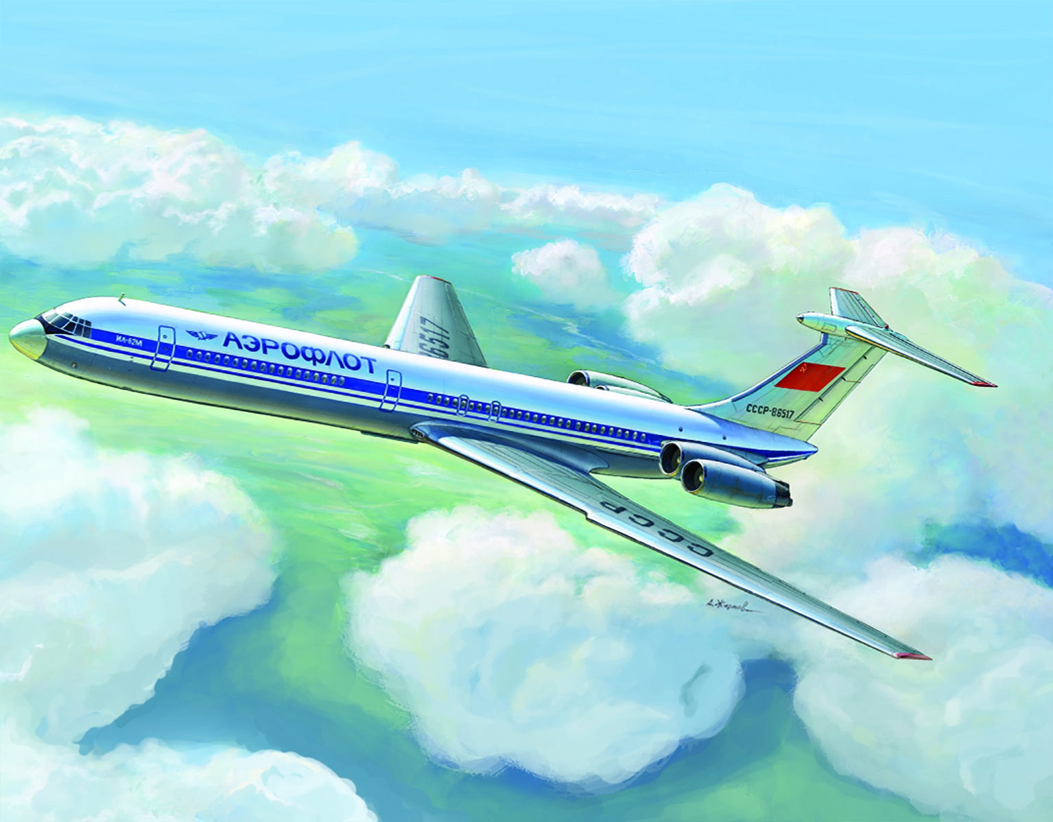Zvezda 1:144 Ilyushin IL-62M - Z7013
