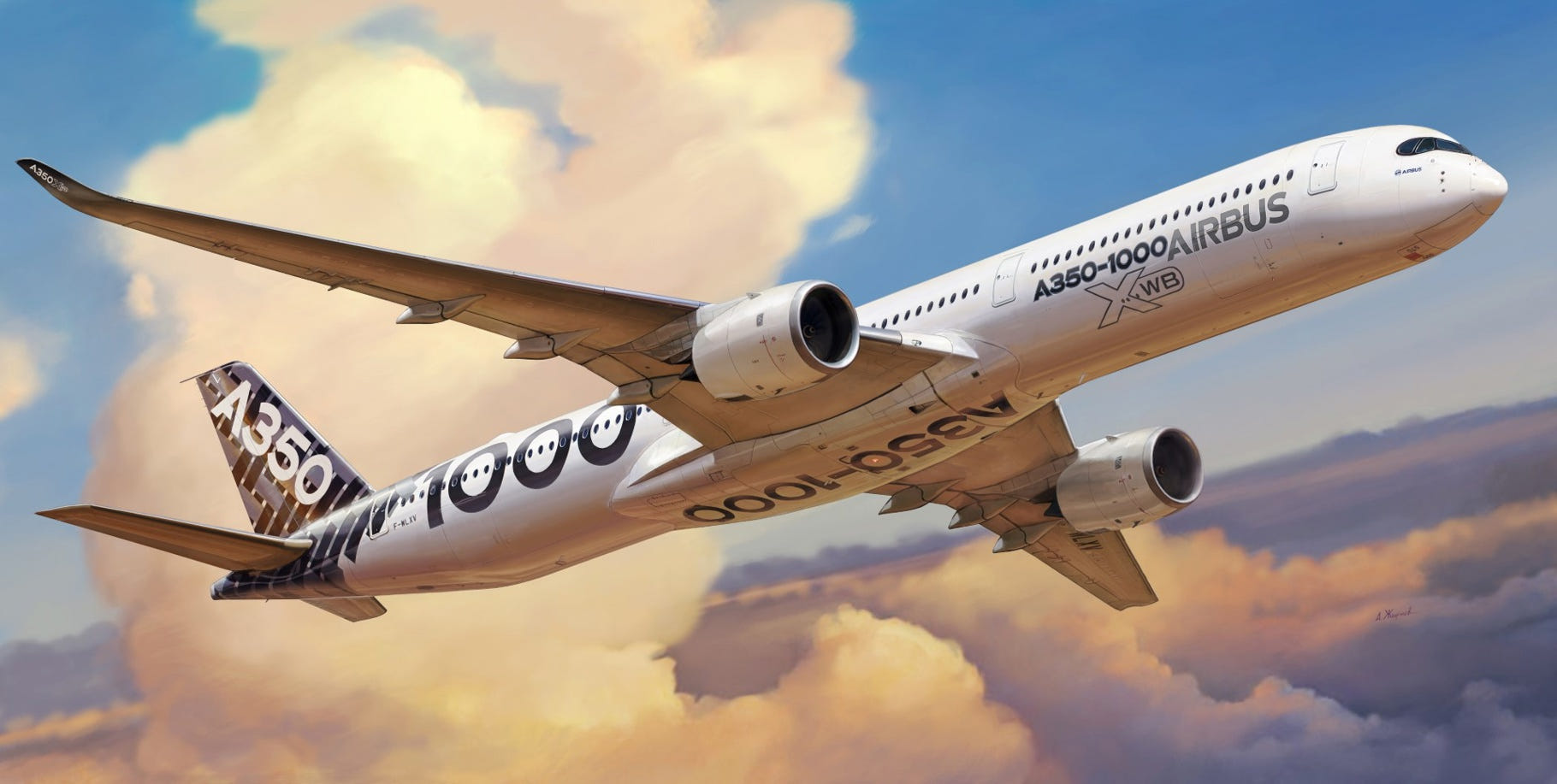 Zvezda 1:144 Airbus A-350-1000 - Z7020