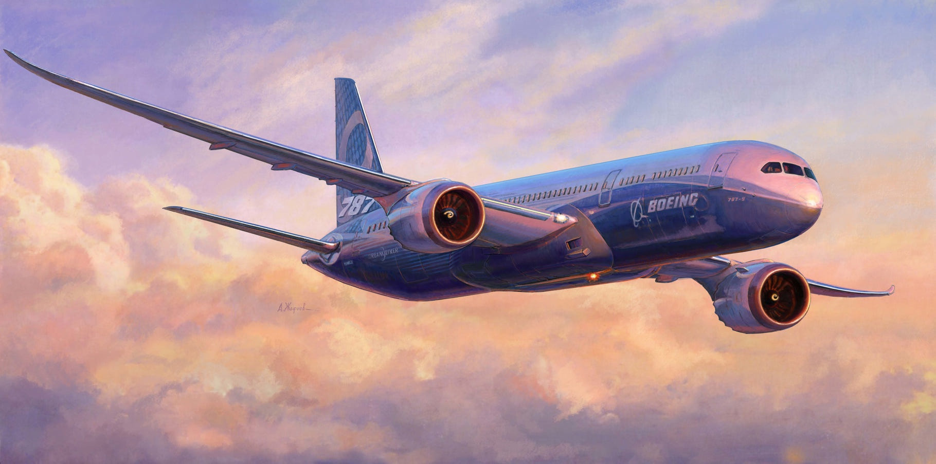 Zvezda 1:144 Boeing 787-9 - Z7021