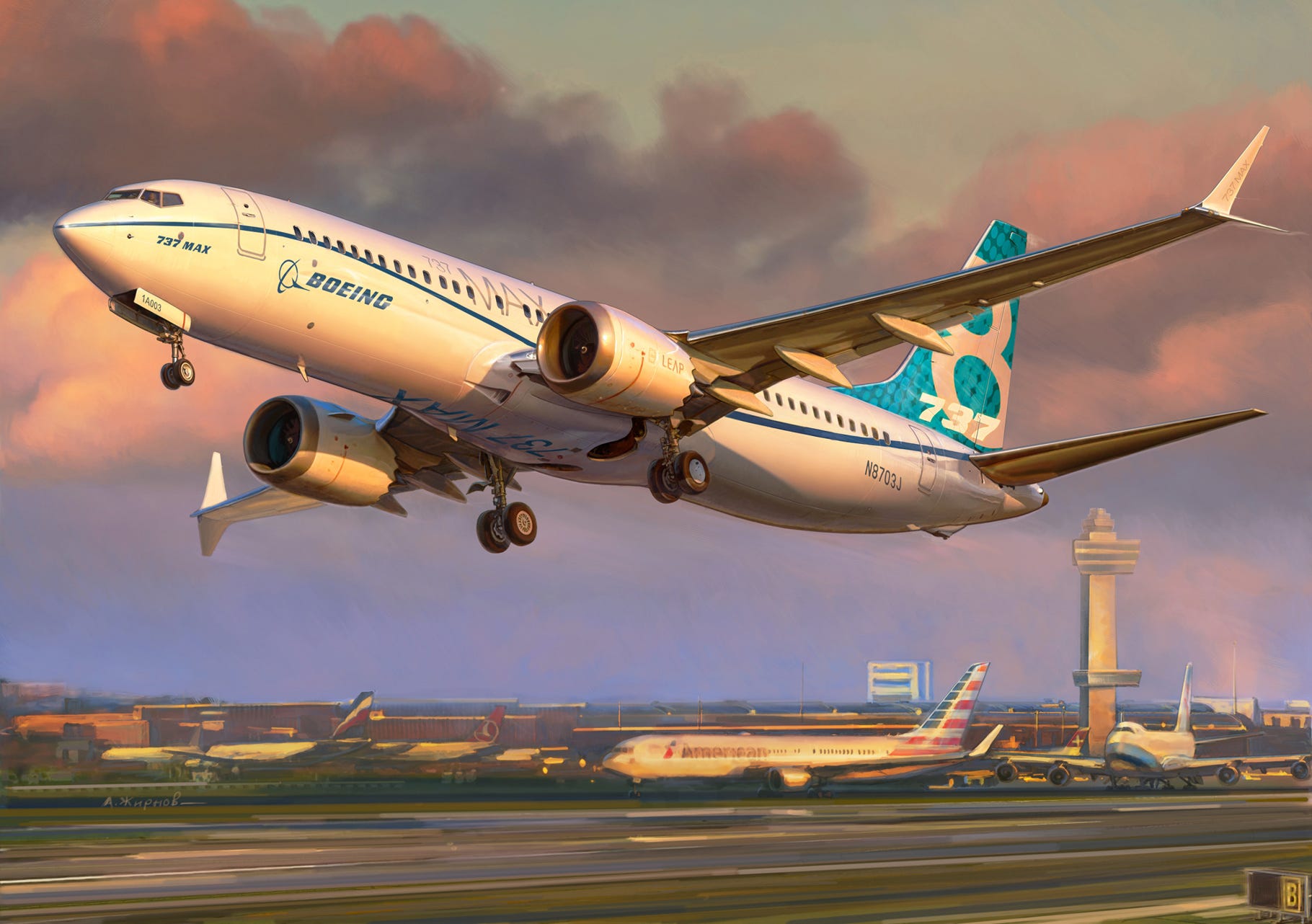 Zvezda 1:144 Boeing 737 MAX 8 - Z7026