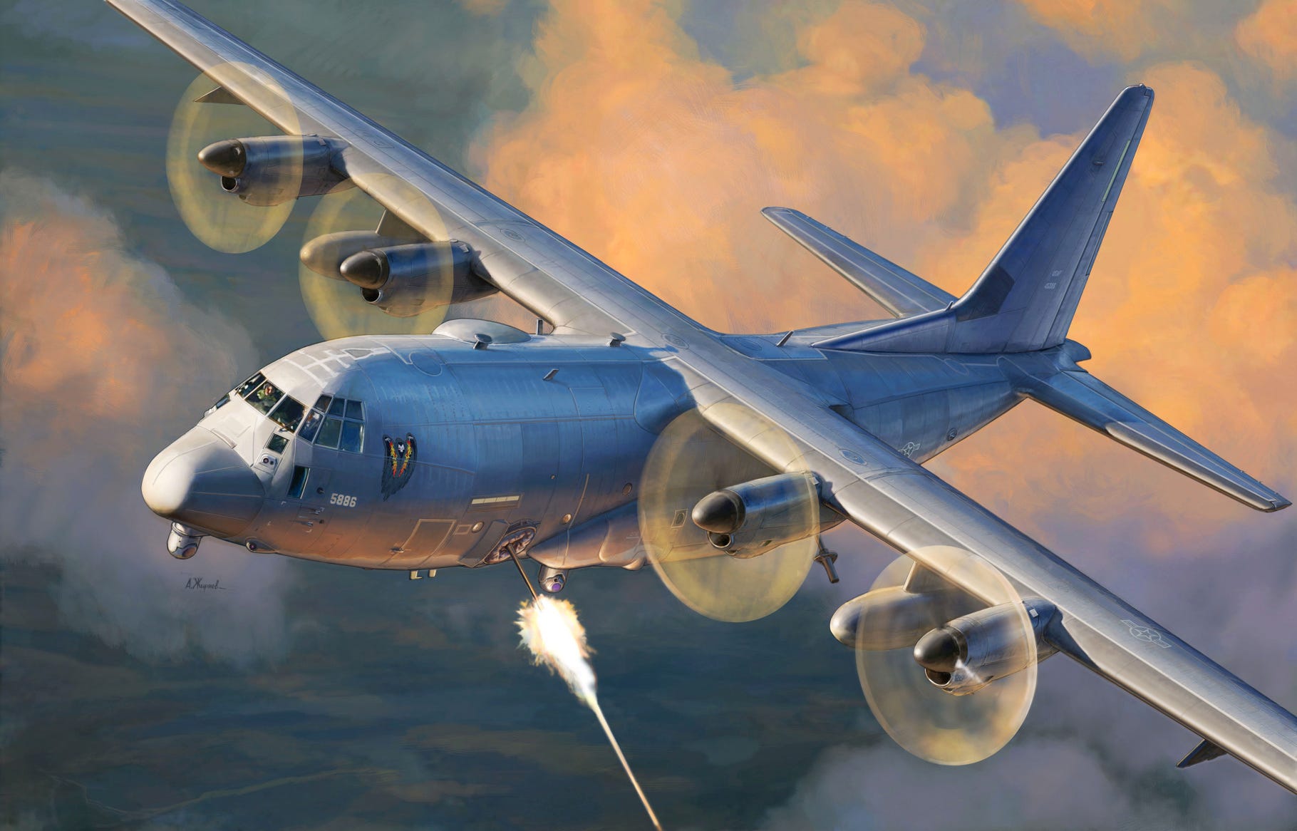 Zvezda 1:72 AC-130J Gunship Ghostrider - Z7326