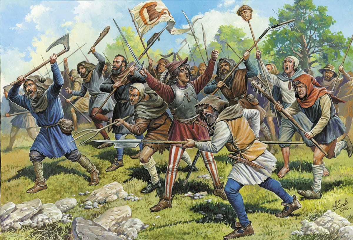 Zvezda 1:72 Medieval Peasants RR - Z8059