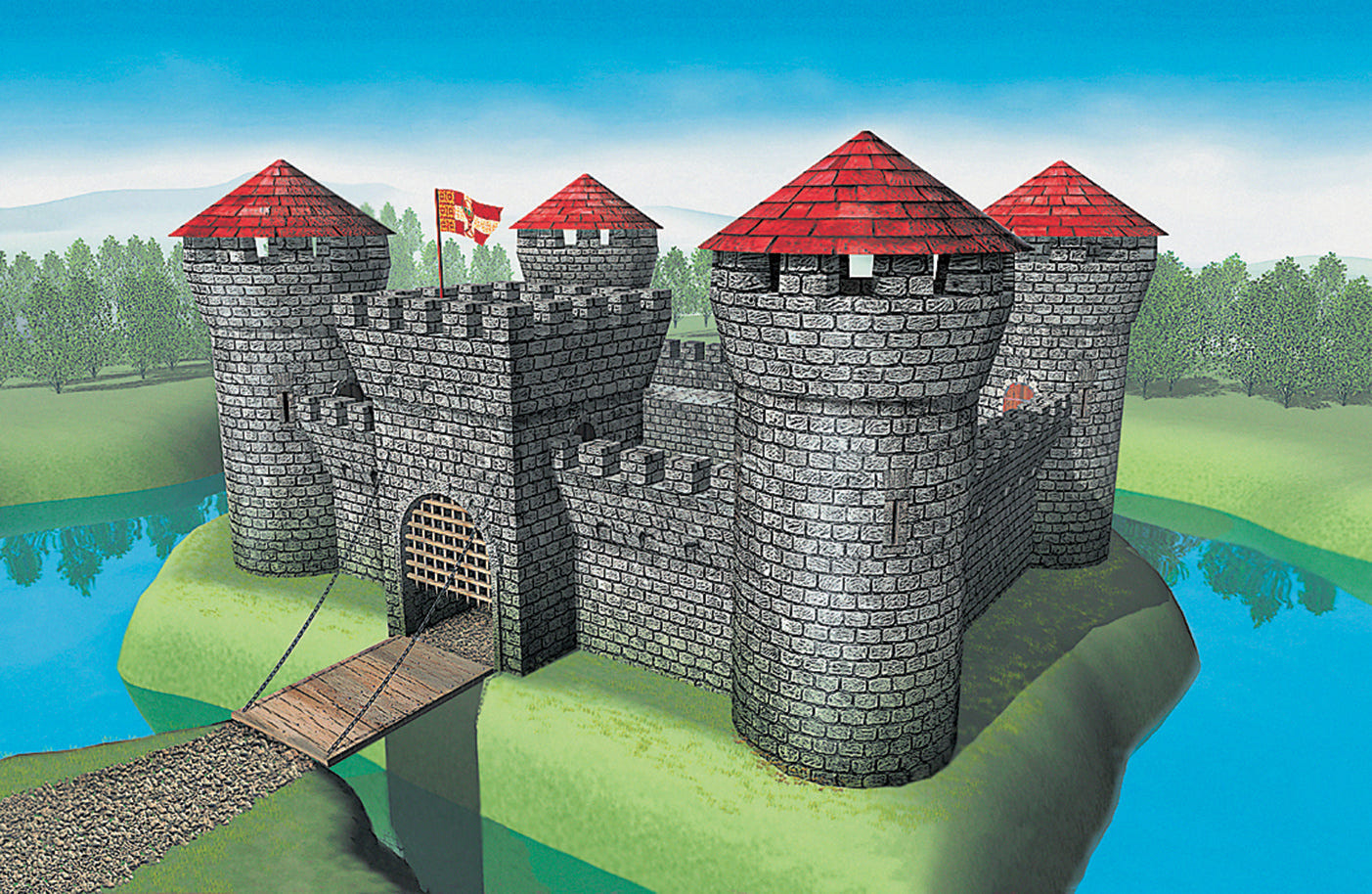 Zvezda 1:72 Medieval Stone Fortress RR - Z8510
