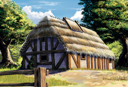 Zvezda 1:72 European thatched country house RR - Z8532