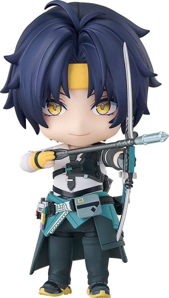 Good Smile Company Zenless Zone Zero Harumasa Asaba Nendoroid drawing his bow, on white