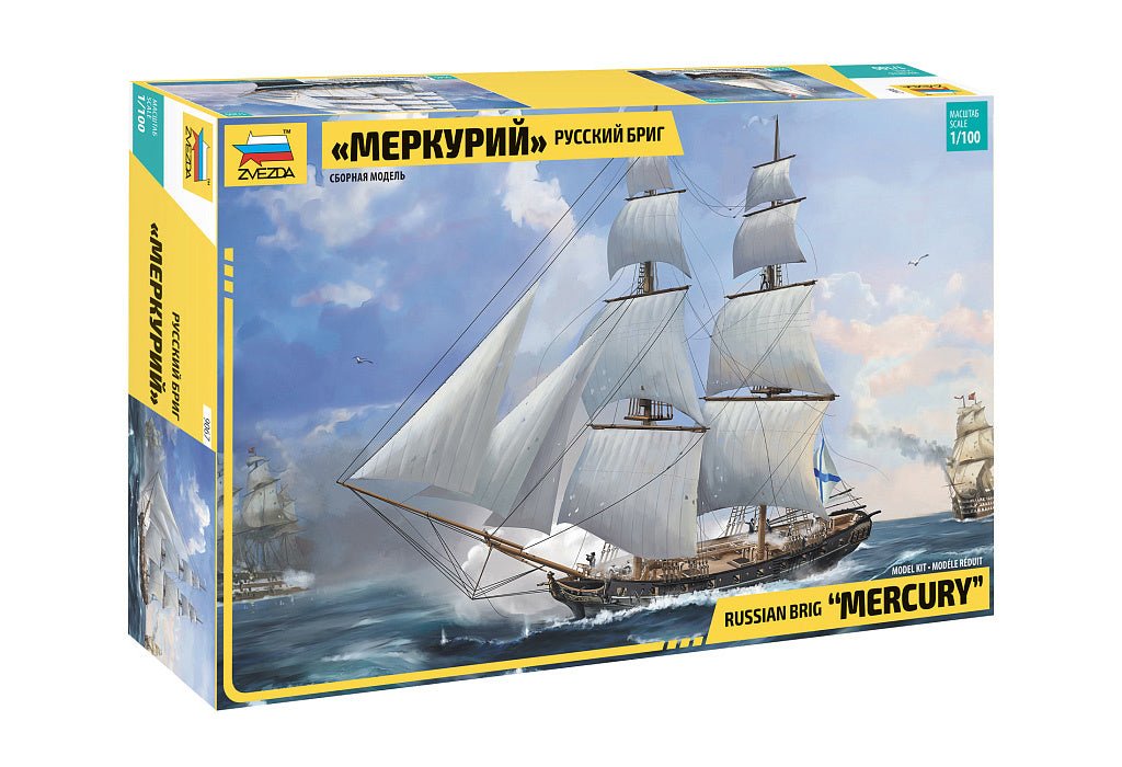 Zvezda 1:100 Russian Brig Mercury 19th Century - Z9067