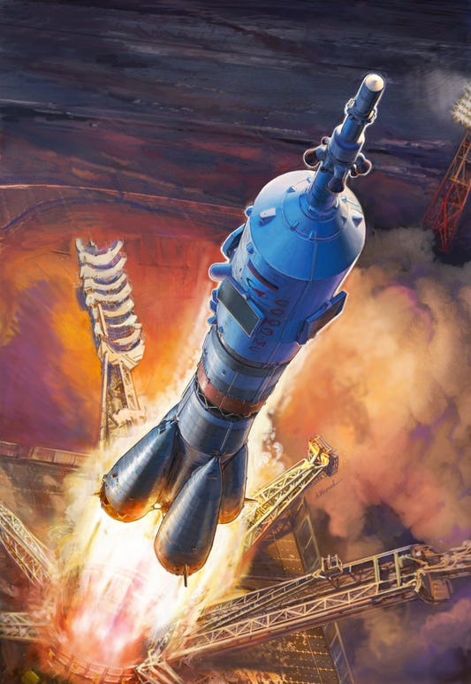 Zvezda 1:144 Soyuz 2.1a Launch Vehicle Russian Space Rocket - Z7500
