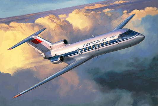 Zvezda 1:144 Yak-40 Turbojet Passenger Aircraft - Z7030