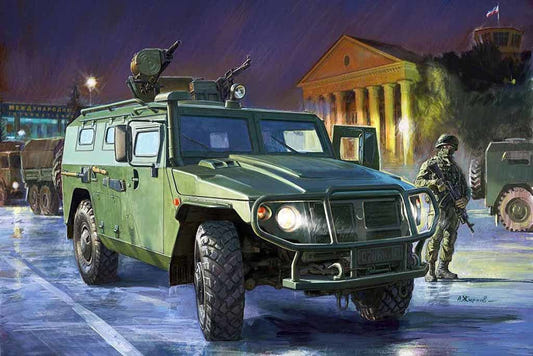 Zvezda 1:35 Russian Armoured Vehicle Gaz Tiger - Z3668
