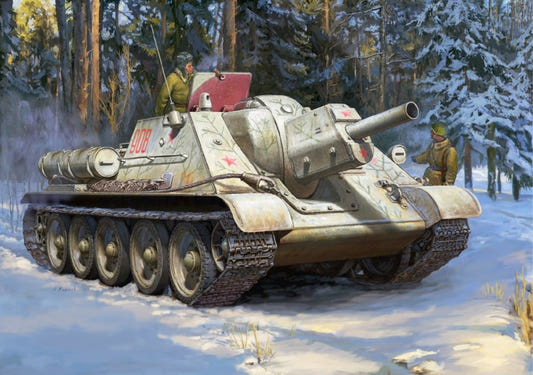 Zvezda 1:35 SU-122 Self Propelled Gun - Z3691