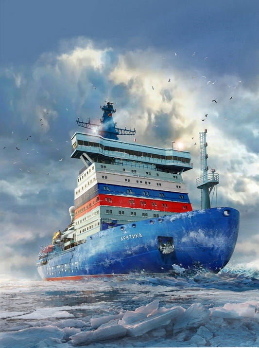 Zvezda 1:350 "Arktika" Russian Nuclear Icebreaker - Z9044