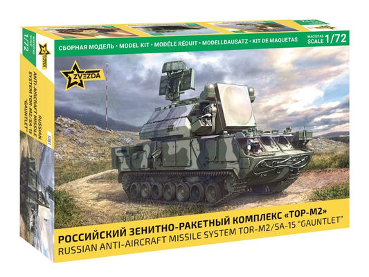 Zvezda 1:72 TOR-M2/SA-15 Gauntlet anti-aircraft missile system kit, box front