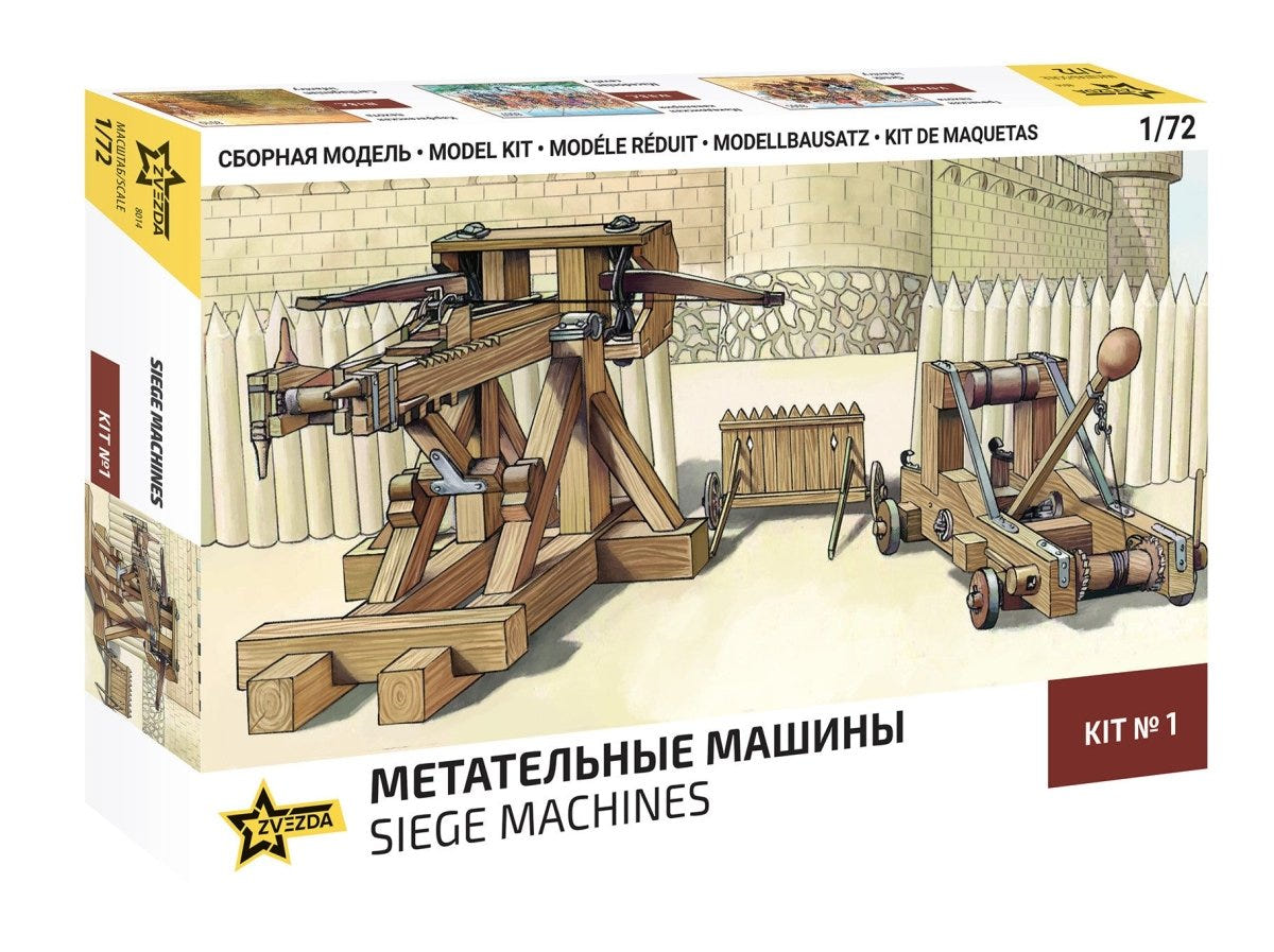 Zvezda 1:72 Medieval Siege Machines Kit #1 - Z8014