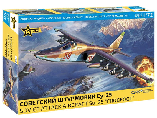 Zvezda 1:72 Soviet Attack Aircraft SU-25 “Frogfoot” - Z7312
