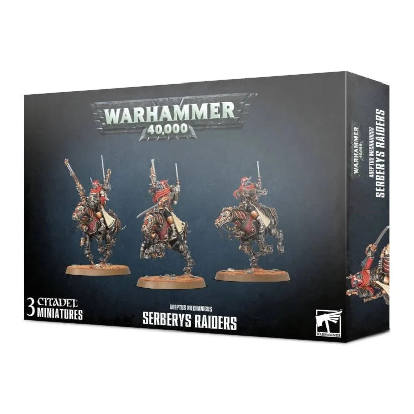 Warhammer 40,000 Adeptus Mechanicus Serberys Raiders box, 3 Citadel miniatures