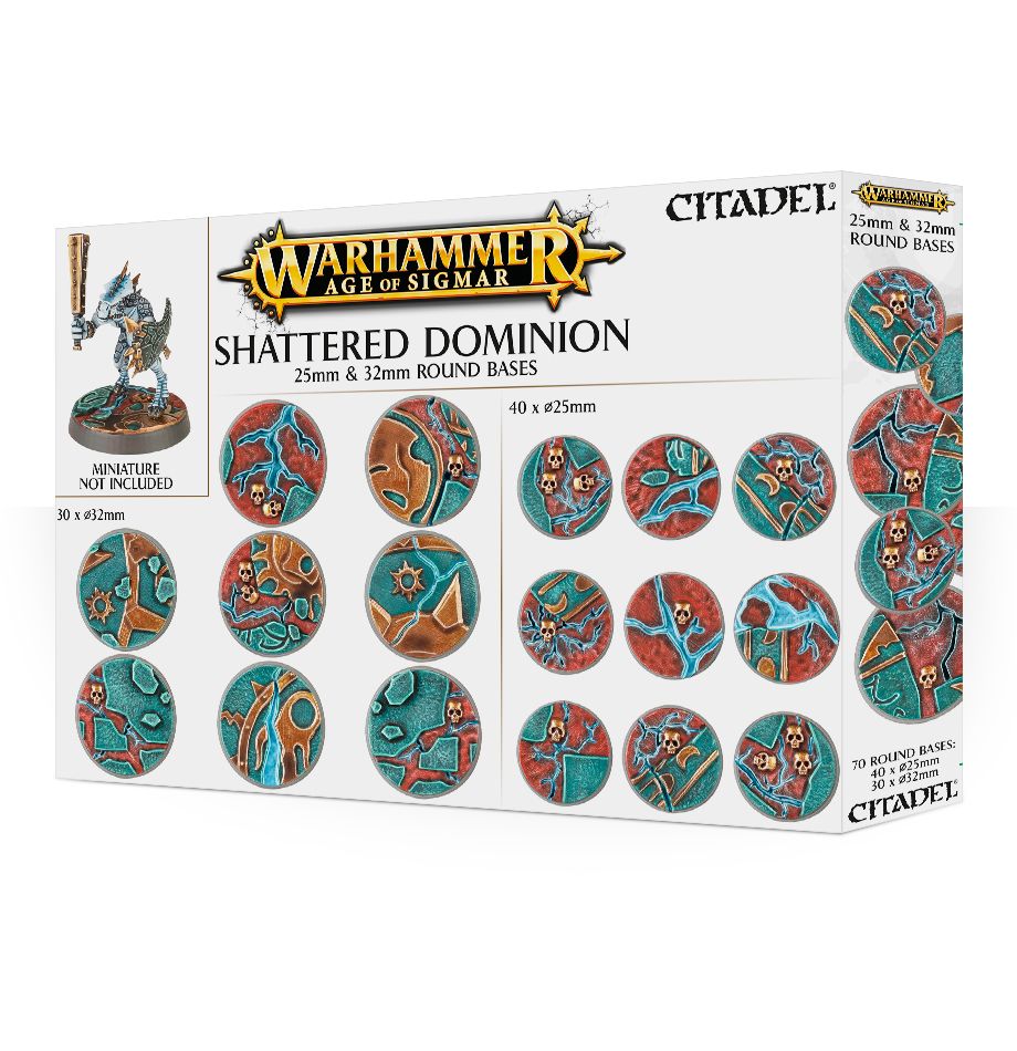 Age of Sigmar: Shattered Dominion 25mm & 32mm Round Bases - Loaded Dice
