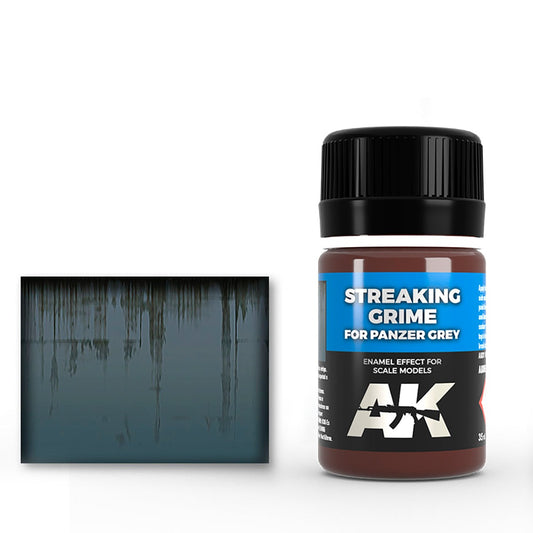 AK Interactive Streaking Grime for Panzer Grey Vehicles 35ml AK069 - Loaded Dice