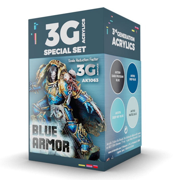 AK Interactive Wargame Color Set: Blue Armor (AK1063) - Loaded Dice