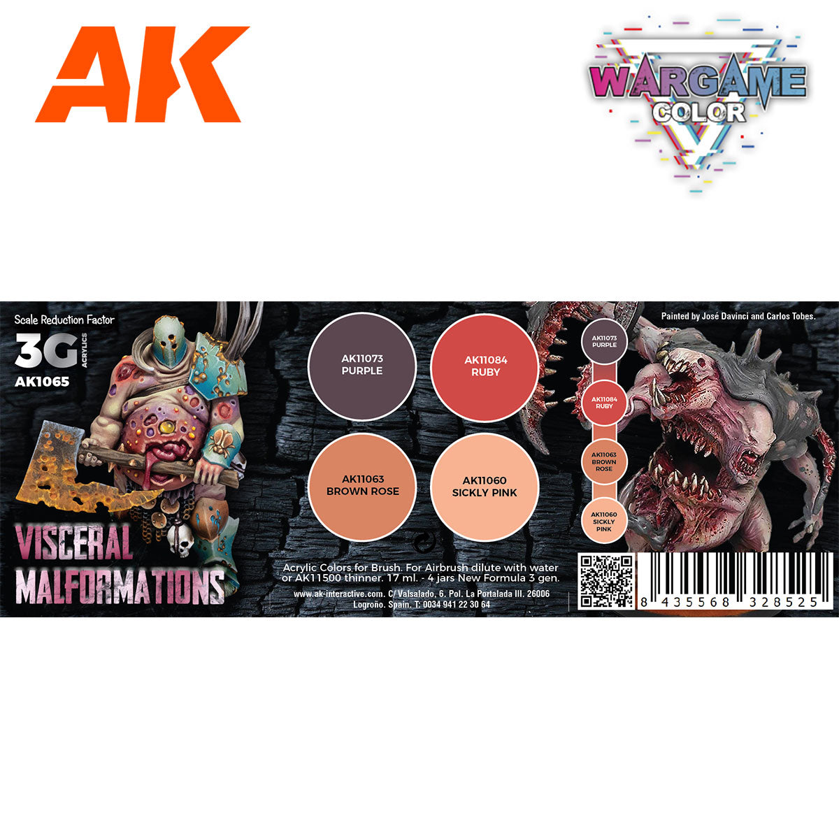 AK Interactive Wargame Color Set: Visceral Malformations (AK1065) - Loaded Dice
