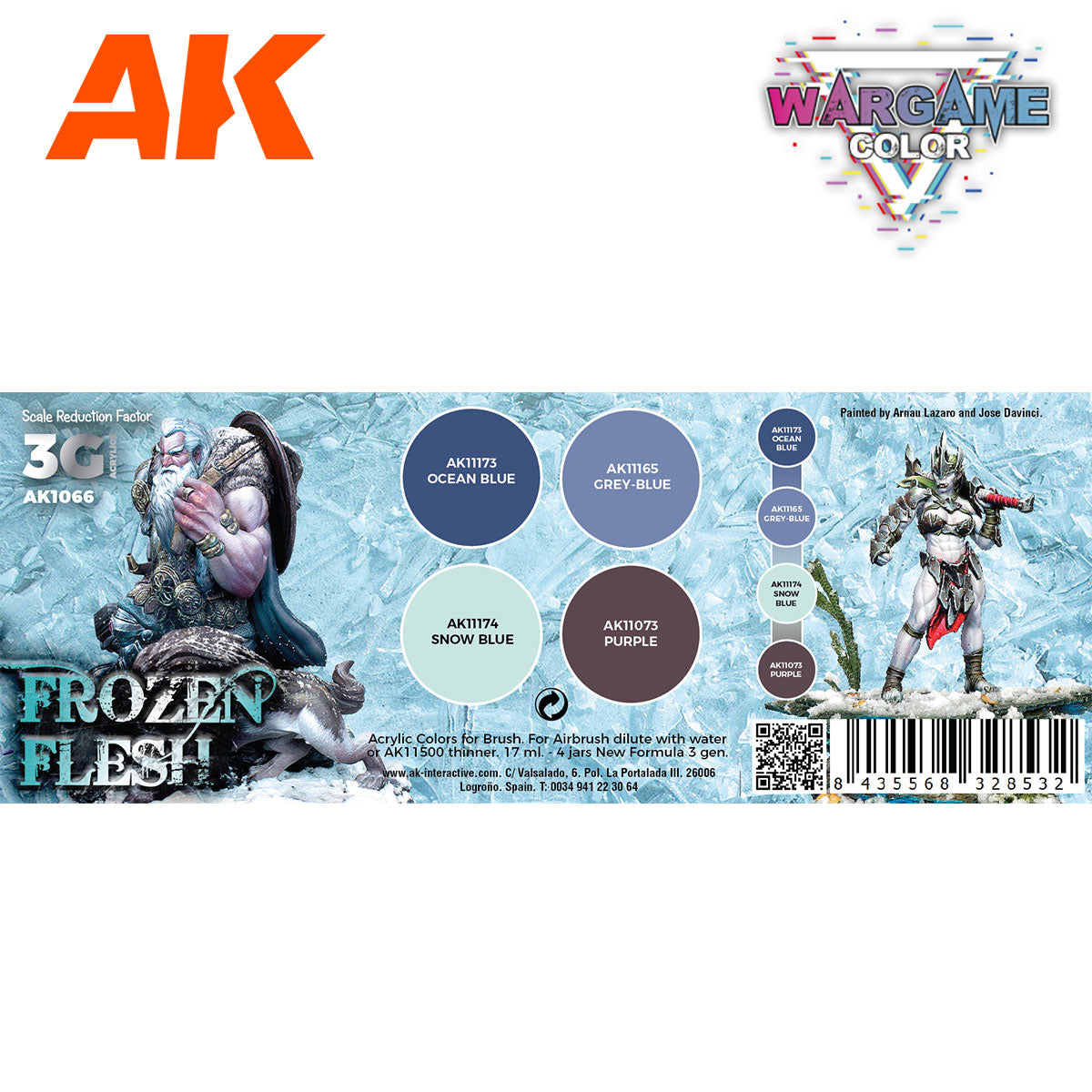 AK Interactive Wargame Color Set: Frozen Flesh (AK1066) - Loaded Dice